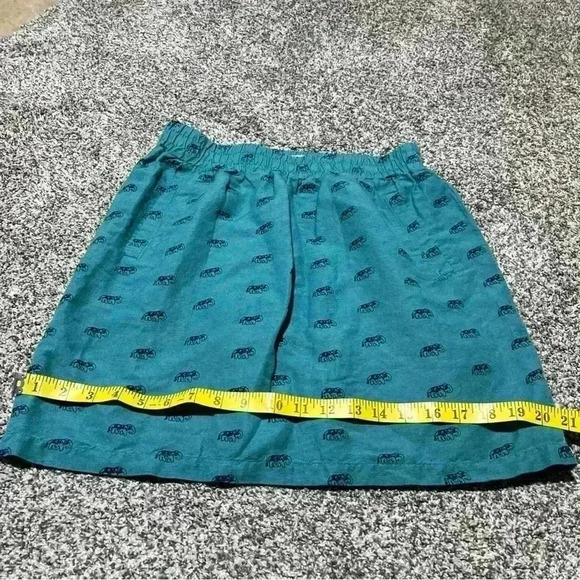 Loft Outlet Skirt Womens Petite Sp Green Mid Length Linen Blend Bottom - Picture 4 of 8